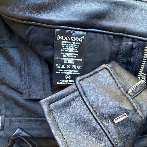BLANKNYC Vegan Leather Sz 32 NWT Unisex Nordstrom - Picture 5 of 6